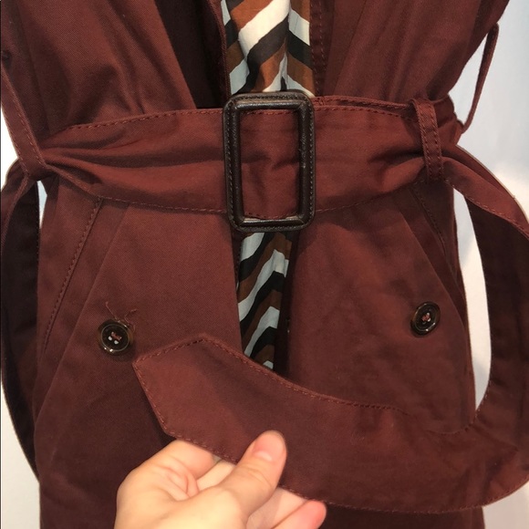 Marc by Marc Jacobs Trench Coat Faux Fur Collar - Picture 8 of 8